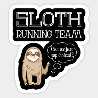 Sloth Running Team Funny Sticker
